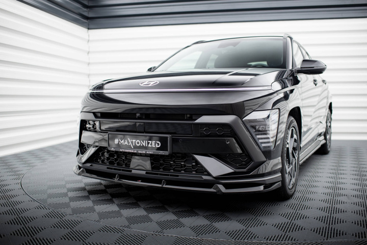 Hyundai Kona N-Line Mk2 2022+ Front Splitter V.1 Maxton Design in the group Select car model / Hyundai / Kona Mk2 2023+ at DDESIGN Scandinavia AB (HY-KO-2-NLINE-FD1G)