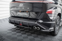Hyundai Kona N-Line Mk2 2022+ Central Rear Splitter (with Vertical Bars) V.1 Maxton Design