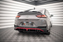 Hyundai I30 Fastback N-Line Mk3 Facelift 2020- Street Pro Rear Side Splitters + Flaps Red + Gloss Flaps Maxton Design