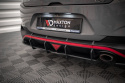 Hyundai I30 Fastback N-Line Mk3 Facelift 2020- Street Pro Rear Side Splitters + Flaps Red + Gloss Flaps Maxton Design
