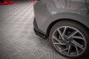 Hyundai I30 Fastback N-Line Mk3 Facelift 2020- Street Pro Rear Side Splitters + Flaps Red + Gloss Flaps Maxton Design