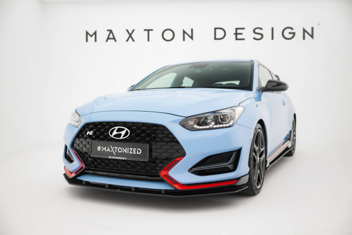 Hyundai Veloster N Mk2 2018-2022 Street Pro Front Splitter Maxton Design in the group Select car model / Hyundai / Veloster (JS) 2018+ at DDESIGN Scandinavia AB (HYVE2NCNC-FD1B)