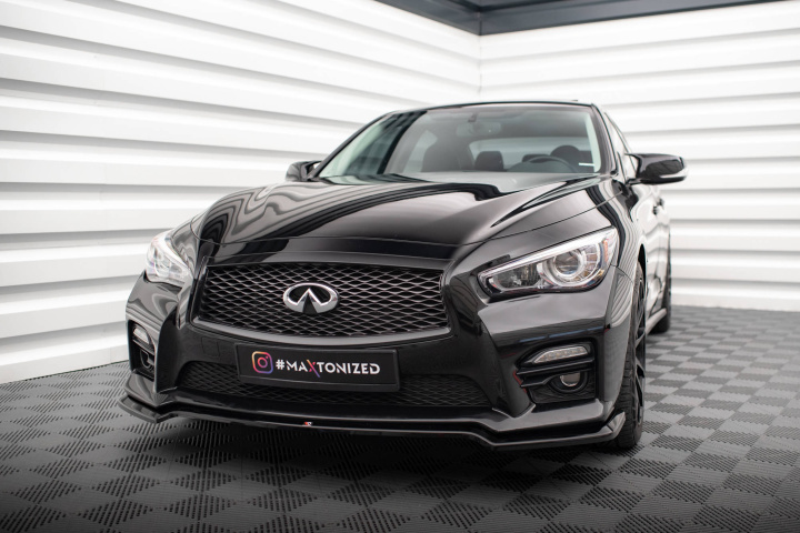 Front Splitter V.1 Infiniti Q50 S Mk1 Maxton Design in the group Select car model / Infiniti / Q50 at DDESIGN Scandinavia AB (IN-Q50S-1-FD1G)