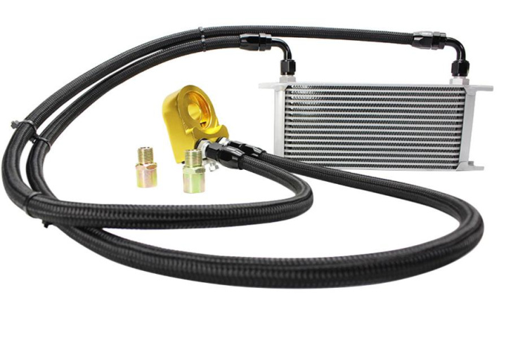 V2 Oil Cooler Kit - Nissan SR20DET S13 / S14 ISR Performance in the group Select car model / Nissan / 200SX S14A 1996-1998 / Tuning / Cooling & Hoses at DDESIGN Scandinavia AB (IS-240SR-OCK-GB)