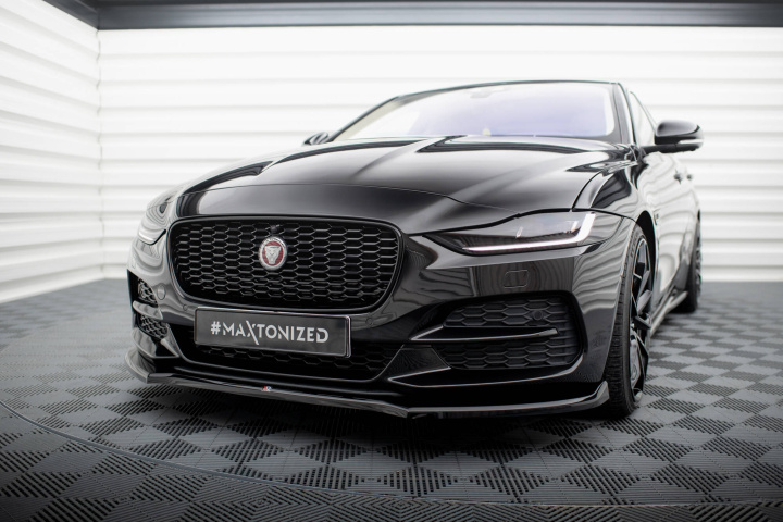 Front Splitter V.1 Jaguar XE X760 Facelift 2019+ Maxton Design in the group Select car model / Jaguar / XE (X760) 2015+ at DDESIGN Scandinavia AB (JA-XE-1F-FD1G)