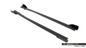 Jaguar F-Type X152 Facelift 2 2020-2024 Street Pro Side Skirts Diffusers + Flaps Black + Gloss Flaps Maxton Design