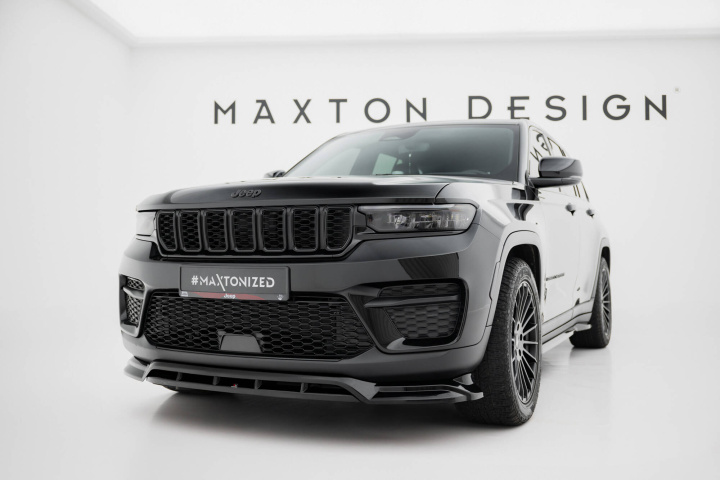 Jeep Grand Cherokee Trailhawk Mk5 2021+ Front Splitter Maxton Design in the group Select car model / Jeep / Grand Cherokee WL 2021+ at DDESIGN Scandinavia AB (JE-GC-5-TH-FD1GFD1RG)