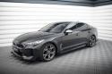Kia Stinger GT / GT-Line / Standard Mk1 Street Pro Side Skirts Diffusers + Flaps Black-Red + Gloss Flaps Maxton Design