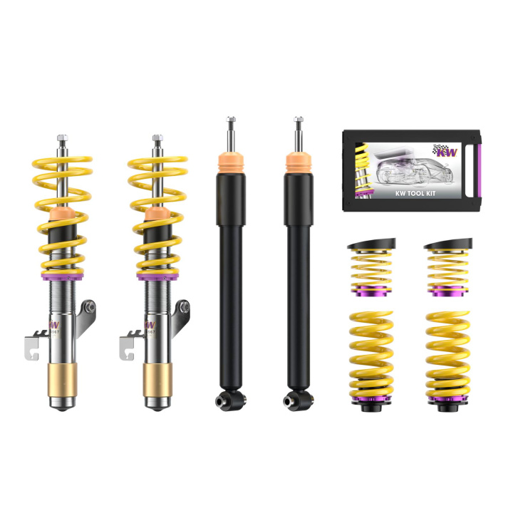 102200AE Coilovers Inox V1 (incl. Cancellation Kit) KW Suspension in the group Select car model / BMW / 3-series-4-series (F30-F36) 11-19 / Chassis / Suspension (F36) at DDESIGN Scandinavia AB (KW-102200AE)