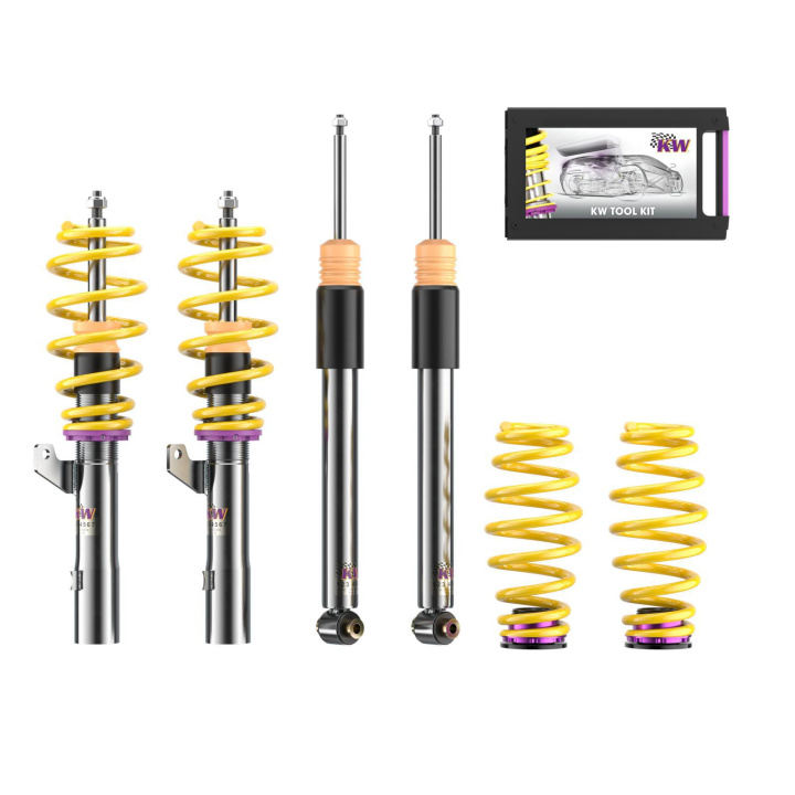 1028000R Coilovers Inox V1 (incl. Cancellation Kit) KW Suspension in the group Select car model / VW / Golf 7 Standard 12-19 / Chassis / Suspension at DDESIGN Scandinavia AB (KW-1028000R)