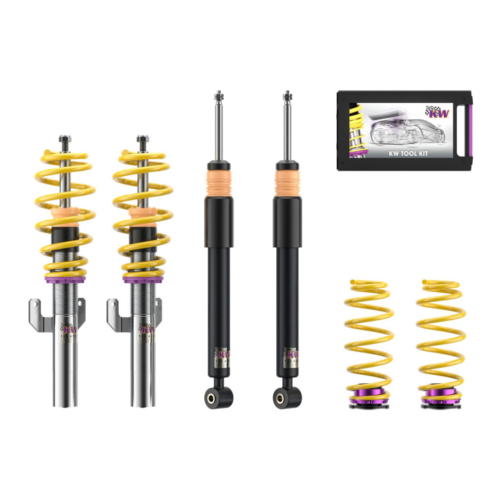 102800BY Coilovers Inox V1 (incl. Cancellation Kit) KW Suspension in the group Select car model / Audi / A1 - S1 2010+ / Chassis / Coilovers at DDESIGN Scandinavia AB (KW-102800BY)