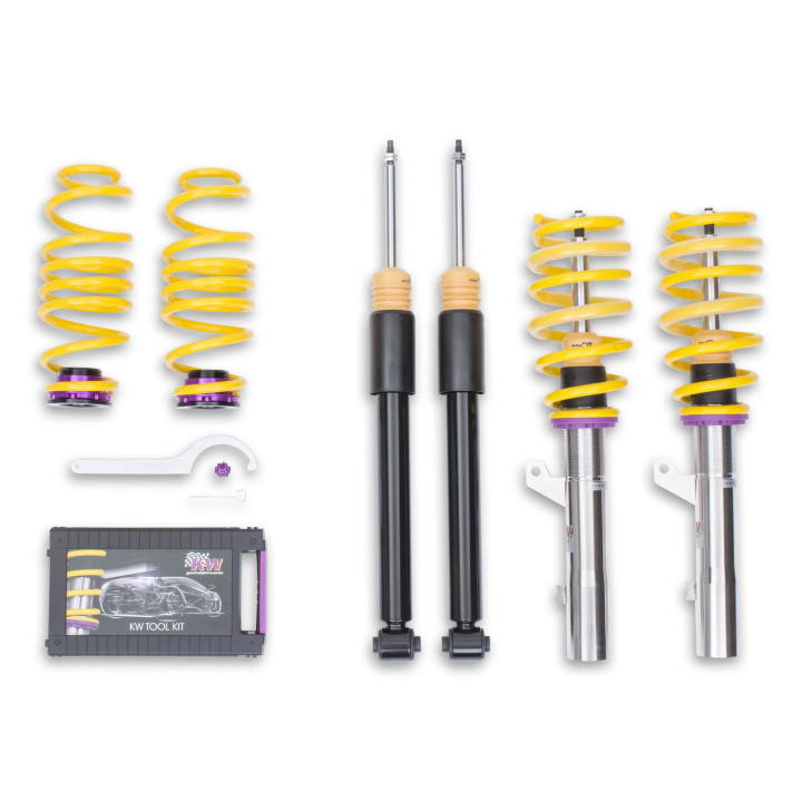 1521000M Coilovers Inox V2 KW Suspension in the group Select car model / Audi / A3 - S3 - RS3 (8V) 2012-2019 / Chassis / Coilovers at DDESIGN Scandinavia AB (KW-1521000M)