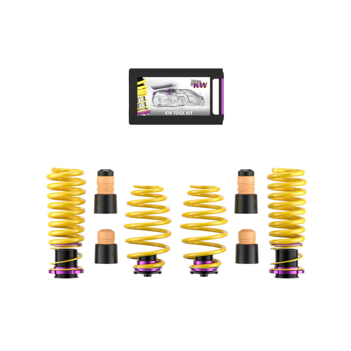 25310075 Height Adjustable Lowering Springs HAS KW Suspension in the group Select car model / Audi / A4 - S4 - RS4 (B8) 2007-2014 / Chassis / Lowering springs at DDESIGN Scandinavia AB (KW-25310075)