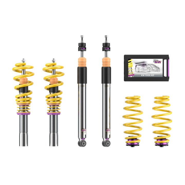 3521000R Coilovers Inox V3 (incl. Cancellation Kit) KW Suspension in the group Select car model / Audi / A4 - S4 - RS4 (B8) 2007-2014 / Chassis / Coilovers at DDESIGN Scandinavia AB (KW-3521000R)