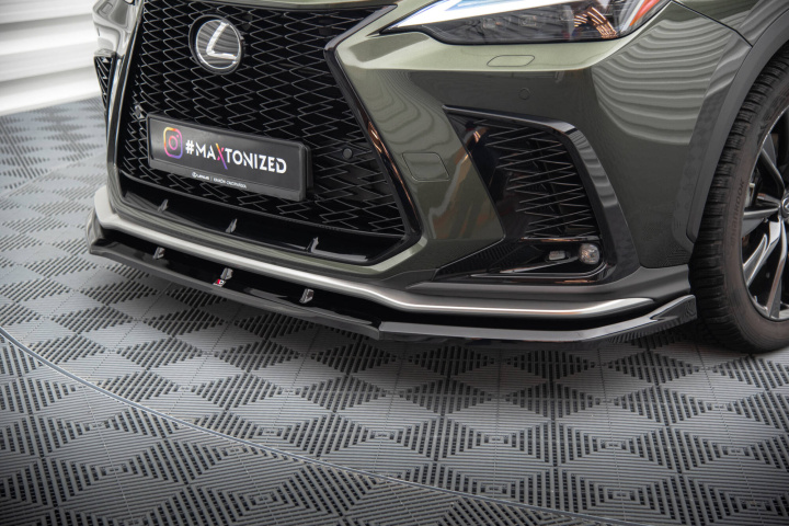 Lexus NX F-Sport Mk2 2021+ Front Splitter V.1 Maxton Design in the group Select car model / Lexus / NX 2021+ at DDESIGN Scandinavia AB (LE-NX-2-FSPORT-FD1G)