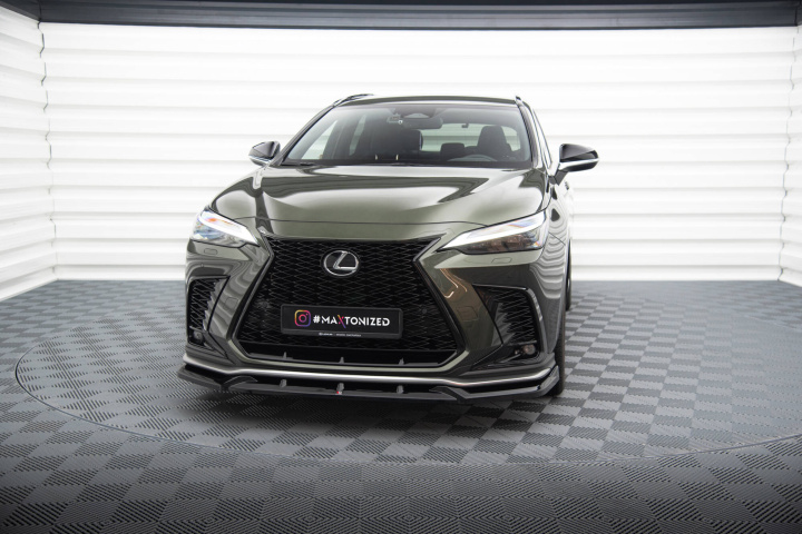 Lexus NX F-Sport Mk2 2021+ Front Splitter V.2 Maxton Design in the group Select car model / Lexus / NX 2021+ at DDESIGN Scandinavia AB (LE-NX-2-FSPORT-FD2G)