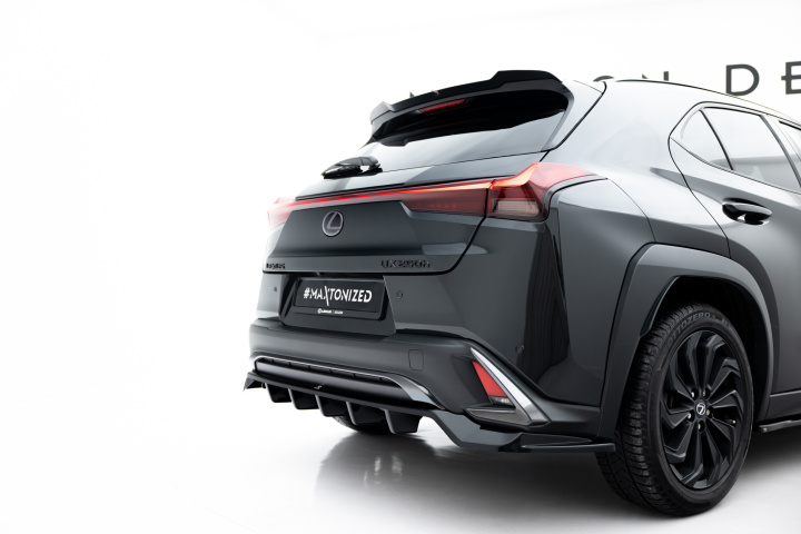 Rear Splitter (with vertical bars) Lexus UX F-Sport Mk1 in the group Select car model / Lexus / UX (ZA10) 2018+ at DDESIGN Scandinavia AB (LE-UX-1-FSPORT-RD1G-RD2G)