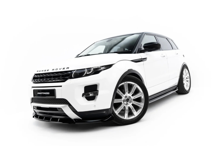 Land Rover Range Rover Evoque Mk1 2011+ Front Splitter Maxton Design in the group Select car model / Land Rover / Evoque 2011+ at DDESIGN Scandinavia AB (LR-RR-EV-1PF-FD1G)