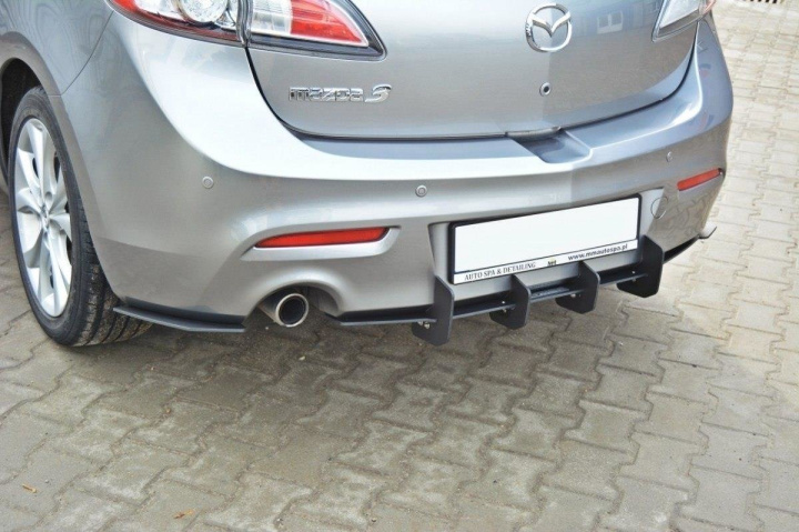 Mazda 3 Mk2 Sport (PREFACE) Rear Diffuser & Rear Side Splitters Maxton Design in the group Select car model / Mazda / 3 MPS 09-13 / Styling / Rear at DDESIGN Scandinavia AB (MA-3-2-SPORT-CNC-RS1A)