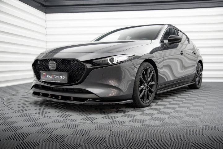 Mazda 3 Mk4 2019+ Front Splitter V.1 Maxton Design in the group Select car model / Mazda / 3 19+ at DDESIGN Scandinavia AB (MA-3-4-FD1G)