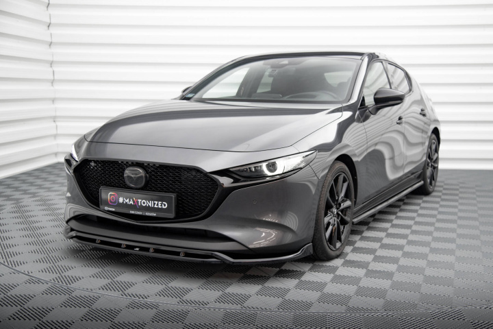 Mazda 3 Mk4 2019+ Front Splitter V.2 Maxton Design in the group Select car model / Mazda / 3 19+ at DDESIGN Scandinavia AB (MA-3-4-FD2G-FD2RG)
