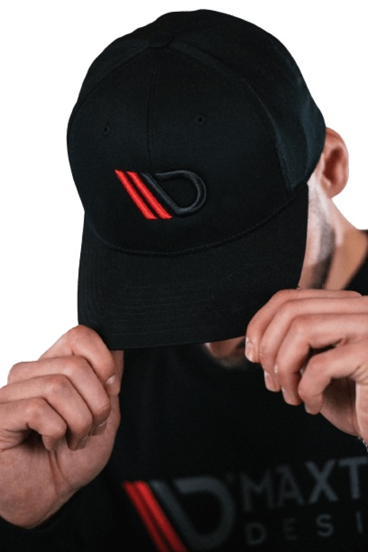 Cap Black/Red Logo Maxton Design in the group Universal products / Lifestyle / Clothing & Accessories / Clothes at DDESIGN Scandinavia AB (MA-CAP-BLK-REDBLK-1)