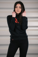 Womens Black Hoodie Maxton Design