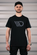 Black T-shirt with gray logo Maxton Design