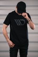 Black T-shirt with gray logo Maxton Design