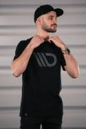 Black T-shirt with gray logo Maxton Design