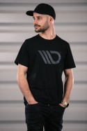 Black T-shirt with gray logo Maxton Design