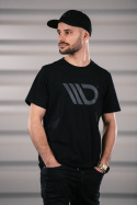 Black T-shirt with gray logo Maxton Design