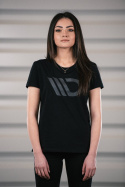 Womens Black T-shirt with grey logo Maxton Design