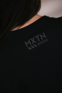 Womens Black T-shirt with grey logo Maxton Design