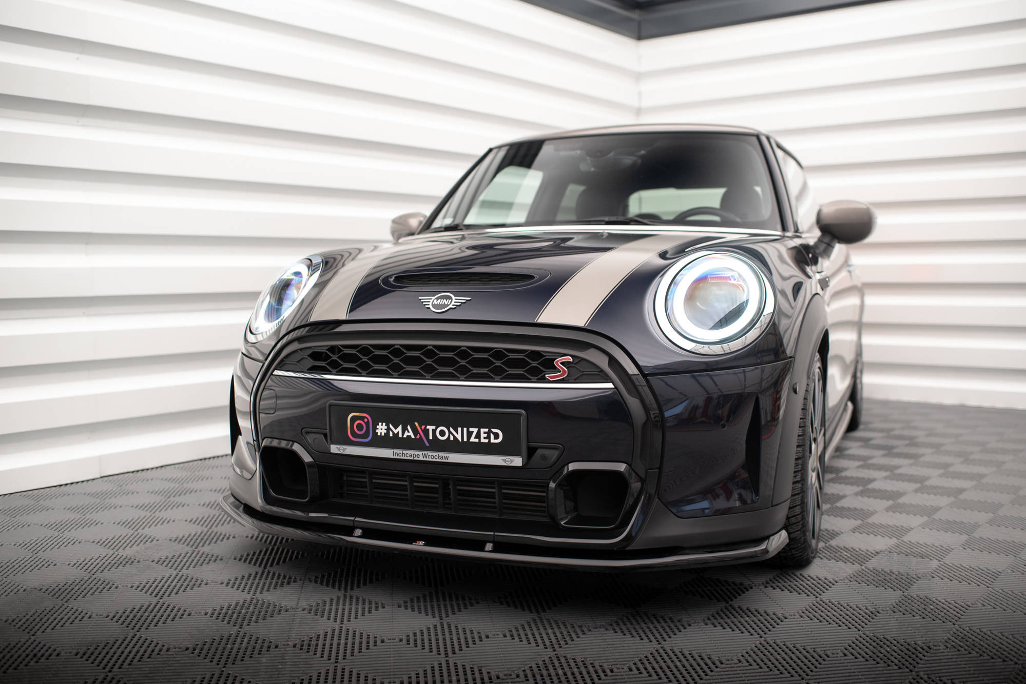 Mini Cooper S F56 Facelift 2022+ Front Splitter V.1 Maxton Design | DDESIGN