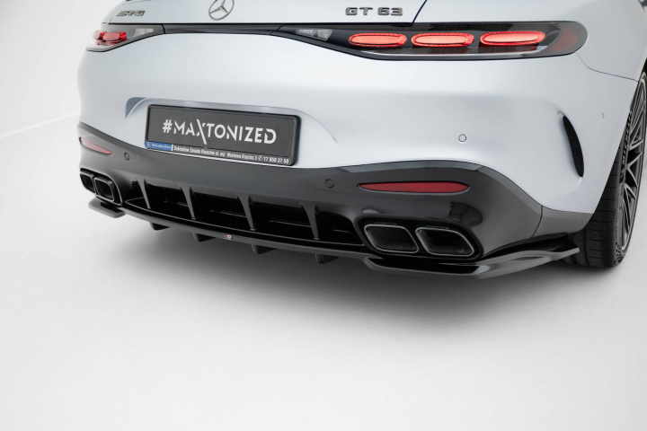 Mercedes-AMG GT 63 C192 2023+ Rear Splitter (with vertical bars) V.1 Maxton Design in the group Select car model / Mercedes Benz / AMG GT (C192) 2023+ at DDESIGN Scandinavia AB (ME-AMG-GT-2-63-RD1GRD3G)