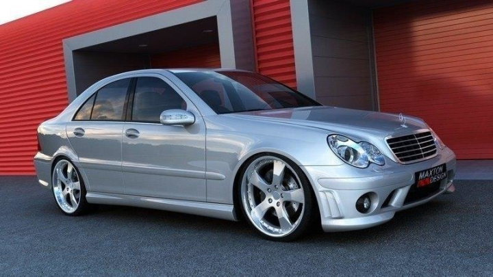 Mercedes C W203 < AMG 204 LOOK> 2000-2006 SIDE SKIRTS Maxton Design in the group Select car model / Mercedes Benz / C-Class 00-08 (W203) / Styling at DDESIGN Scandinavia AB (ME-C-203-AMG204-S1A)