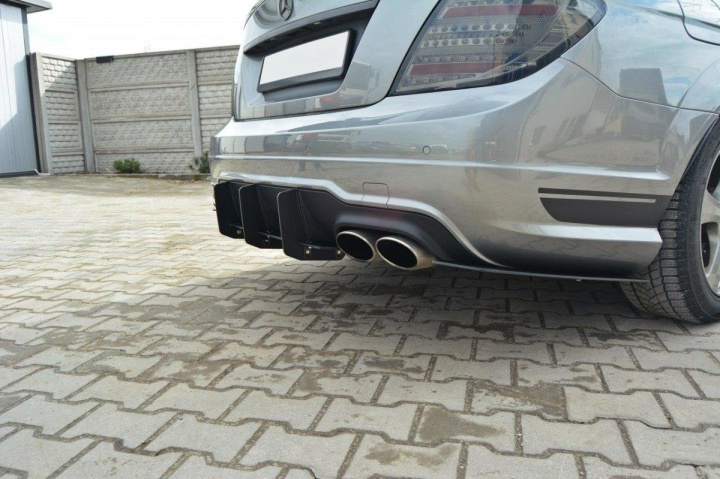 Mercedes C-Class W204 Facelift AMG-Line 2011-2014 Racing Diffuser & Rear Side SplittersMaxton Design in the group Select car model / Mercedes Benz / C-Class 07-15 (W204) / Styling at DDESIGN Scandinavia AB (ME-C-204-AMGLINE-CNC-RS1A)