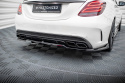 Mercedes-AMG C63 W205 / S205 2015-2018 Central Rear Splitter (With Vertical Bars) V.1 Maxton Design