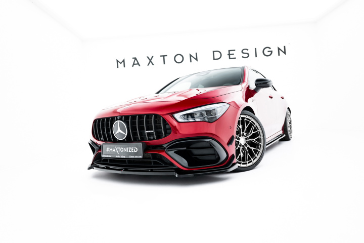 Front Splitter V.5 Mercedes-AMG CLA 45 Aero C118 in the group Select car model / Mercedes Benz / CLA-Class 19+ (C118) at DDESIGN Scandinavia AB (ME-CLA-118-45AMG-FD5G)