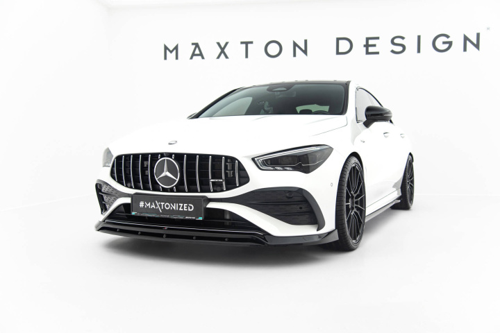 Mercedes-AMG CLA 35 Coupe / Shooting Brake C118 Facelift / X118 Facelift 2023+ Front Splitter Maxton Design in the group Select car model / Mercedes Benz / CLA-Class 19+ (C118) at DDESIGN Scandinavia AB (ME-CLA-118F-35-FD1GFD1RG)