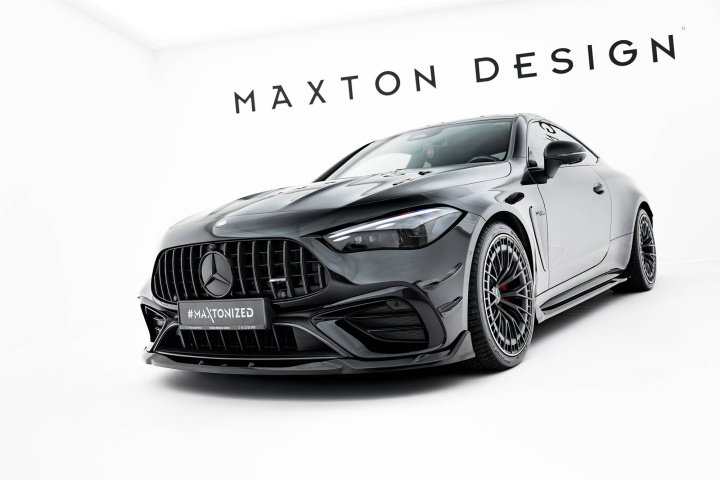 Mercedes-AMG CLE 53 C236 2023+ Front Splitter V.2 Maxton Design in the group Select car model / Mercedes Benz / CLE C236 2023+ at DDESIGN Scandinavia AB (ME-CLE-236-53-AMG-FD2G)