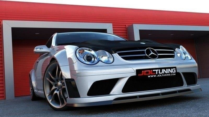 Front Splitter Mercedes Clk W209 (FOR Me-Clk-209-Black-F1 Bumper) Maxton Design in the group Select car model / Mercedes Benz / CLK-Class 02-10 (W209) / Styling at DDESIGN Scandinavia AB (ME-CLK-209-BLACK-FD1G)