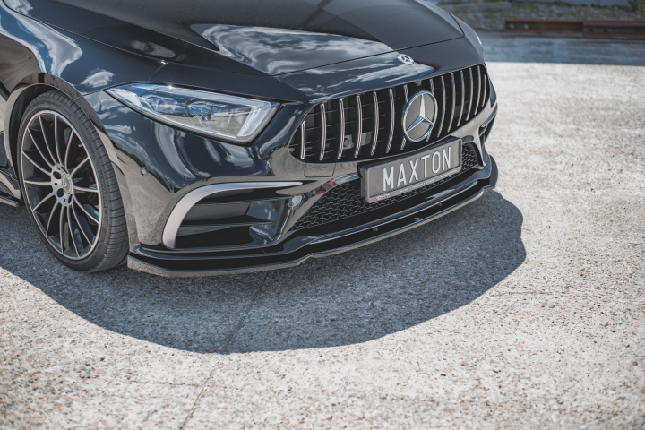 Mercedes CLS 53AMG / AMG-Line C257 2018-2021 Front Splitter V.2 Maxton Design in the group Select car model / Mercedes Benz / CLS-Class 2018+ (C257) at DDESIGN Scandinavia AB (ME-CLS-257-AMGLINE-FD2G)