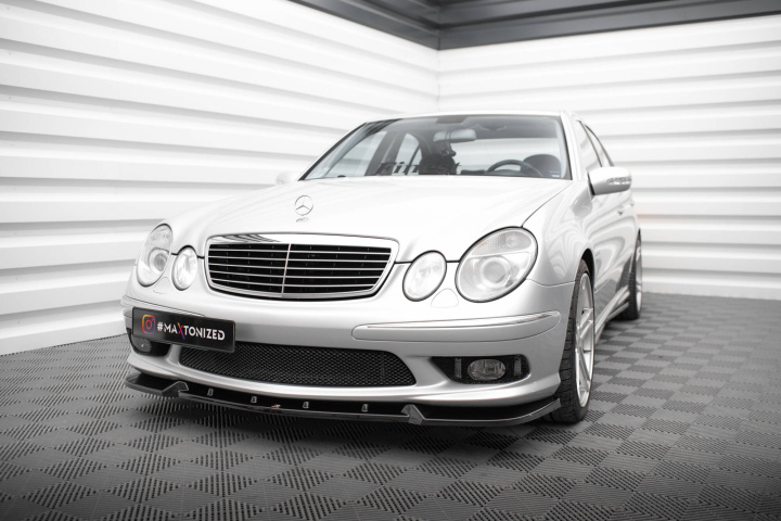 Mercedes-Benz E55 AMG W211 2003-2006 Front Splitter V.1 Maxton Design in the group Select car model / Mercedes Benz / E-Class 02-09 (W211) / Styling at DDESIGN Scandinavia AB (ME-E-211-AMG-FD1G)