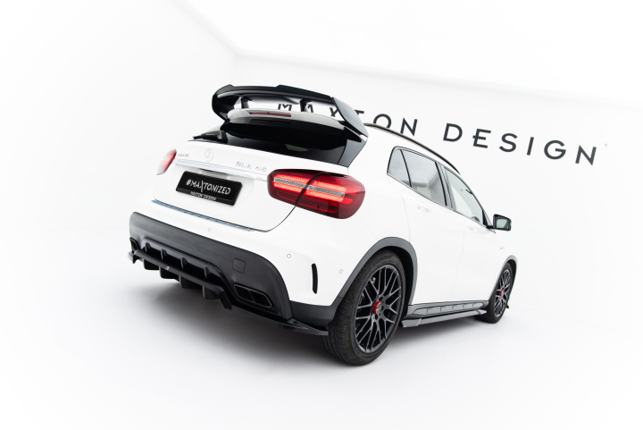 Rear Splitter (with vertical bars) Mercedes-Benz GLA 45 AMG X156 Facelift in the group Select car model / Mercedes Benz / GLA-Class 14-20 (X156) / Styling at DDESIGN Scandinavia AB (ME-GLA-156F-AMG-RD1G-RD2G)