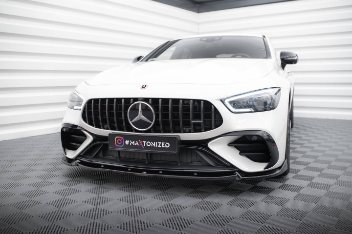 Mercedes-AMG GT 43 4-Door Coupe V8 Styling Package 2018+ Front Splitter V.2 Maxton Design in the group Select car model / Mercedes Benz / AMG GT 4-Door Coupe 2018+ (X290) at DDESIGN Scandinavia AB (ME-GT-4D-43-V8-FD2G)