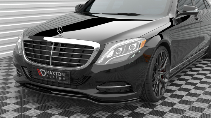 Mercedes-Benz S-Klass W222 2013-2017 Front Splitter V.1 Maxton Design in the group Select car model / Mercedes Benz / S-Class 13-20 (W222) at DDESIGN Scandinavia AB (ME-S-222-FD1G)