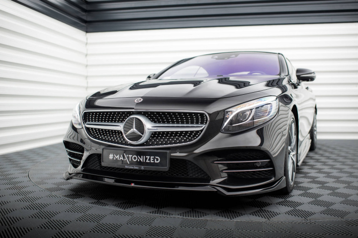 Front Splitter V.1 Mercedes-Benz S-Klass Coupe AMG-Line C217 Facelift 2017-2020 Maxton Design in the group Select car model / Mercedes Benz / S-Class 13-20 (W222) at DDESIGN Scandinavia AB (ME-S-C217-AMGLINE-C-FD1G)