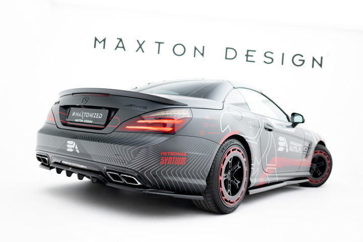 Mercedes-Benz SL 63 AMG R231 2012-2016 Rear Splitter (with vertical bars) Maxton Design in the group Select car model / Mercedes Benz / SL-Class 12-20 (R231) at DDESIGN Scandinavia AB (ME-SL-R231-63-RD1GRD2G)